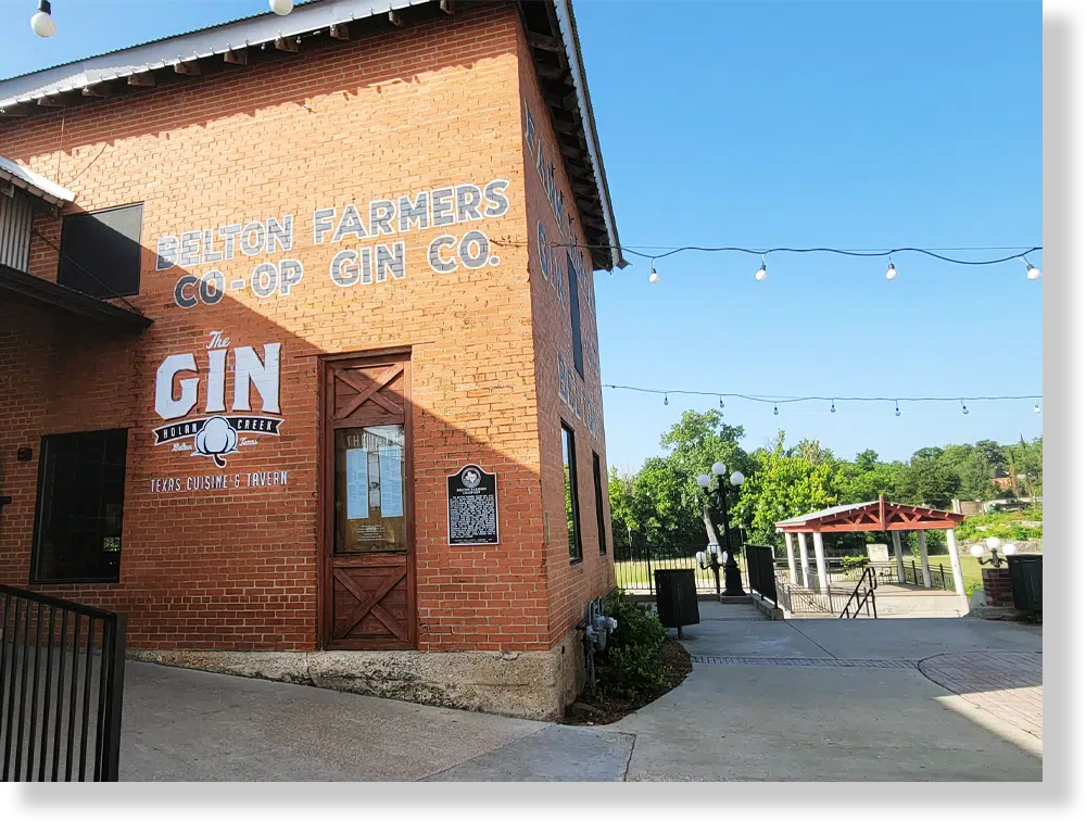 Front of The Gin with Nolan Creek in the Background